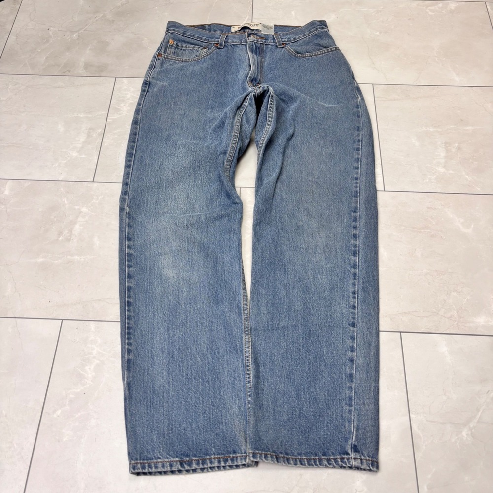 Levis 550 Jeans Mens 34x32 Relaxed Fit Light Wash Baggy Tapered Denim Y2K
